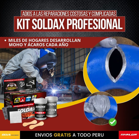 KIT SOLDAX PROFESIONAL + 2 PALETA MEZCLADORAS + MALLA + LIJA F8